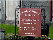 S4698 : Information board, St Peter's church by Kenneth  Allen