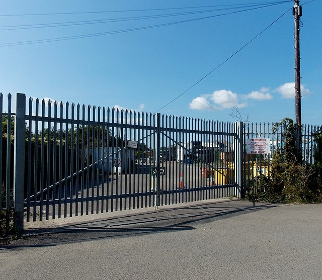 Waste Transfer Station entrance gates, Newport