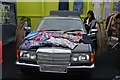 View of a Mercedes Benz 280E in the Classic Car Boot Sale