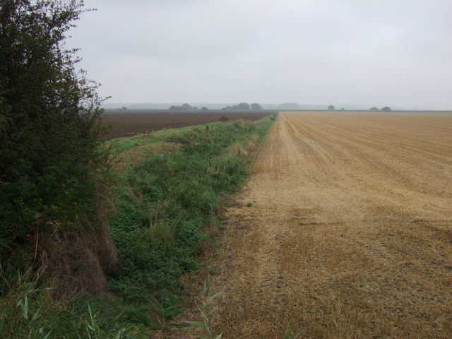 Stubble field and drain