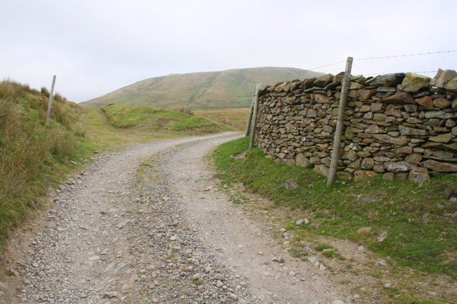 Dry stone wall beside track, Murthwaite Rigg