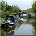 Moored narrowboat near Penkridge, Staffordshire