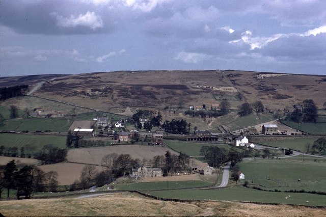 Castleton Station from across the valley in 1958