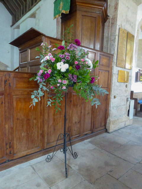 Floral Display, St Winifred's Church, Branscombe, Devon