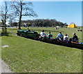 Riding on the miniature railway in Clevedon