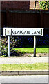 TM1841 : Clapgate Lane sign by Geographer