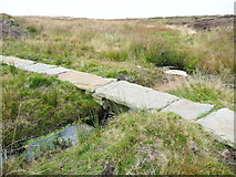 SD9715 : Stone slab footbridge replacing a ford by Humphrey Bolton