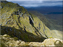 NH1671 : The NE escarpment of Sgurr Breac by Julian Paren