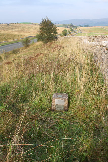 View NE along A685 from site of fundamental benchmark