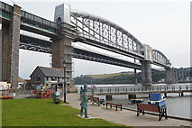 SX4358 : I K Brunel overlooks his Saltash Bridge by John M