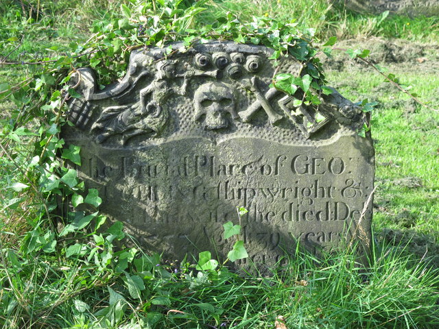 All Saints Church, Pilgrim Street - gravestone in churchyard