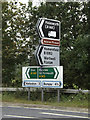 TM2885 : Roadsigns on the A143 Bungay Road by Geographer