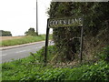 TM2684 : Cooks Lane sign by Geographer