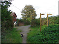 Footpath past Liddington Hall Farm