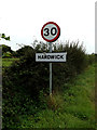 TM2290 : Hardwick Village Name sign on Common Road by Geographer