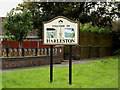 TM2483 : Harleston Village Name sign on The Street by Geographer