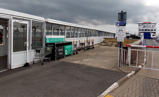 Wightlink recycling centre at Lymington Pier