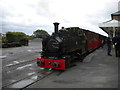 Train waiting to leave Tywyn Wharf