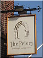 Sign for The Priory, Front Street / Hotspur Street, NE30