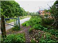 Bridleway approaches the houses on Woodside