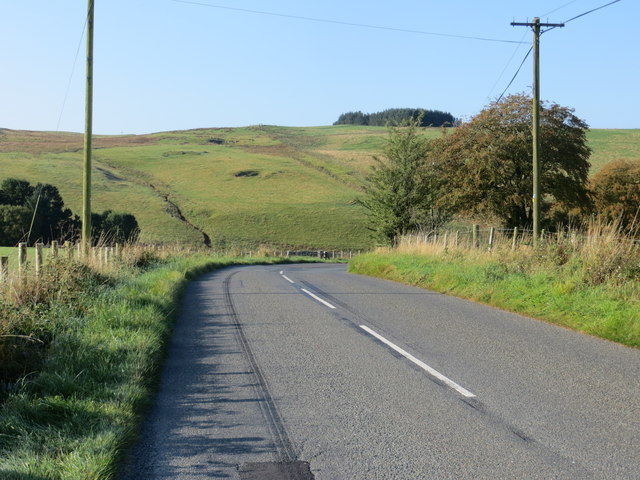 Road (B7068) descending from Standburn