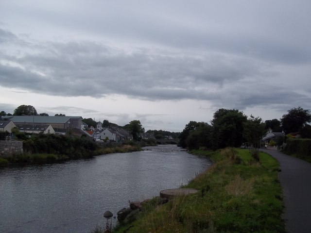 Looking up the River Cree in Newton Stewart