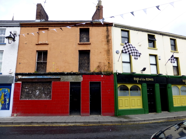 Colourful buildings in John Street, Omagh