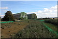 Beginning of new road construction towards the hangars