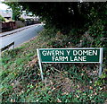 Bilingual name sign, Farm Lane, Caerphilly