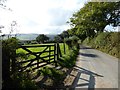 Field gate and lane at Yalland Cross