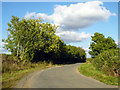 Corner on lane towards Southrop