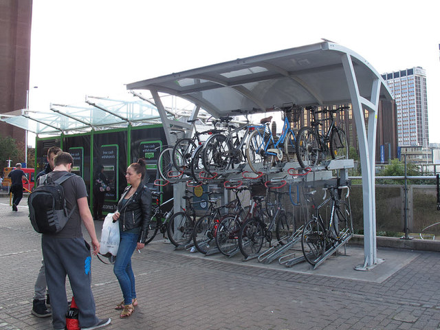 Cycle rack at East Croydon station