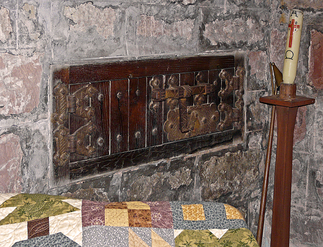 St. Peter's Church, Kirkbampton - lepers' squint and aumbry