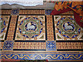NY3056 : St Peter's Church, Kirkbampton - Victorian floor tiles by Rose and Trev Clough