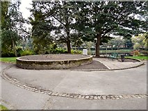 SJ8889 : Flowerbed in Edgeley Park by Gerald England