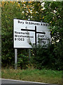 Roadsign on the A143 Bury Road