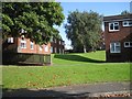 Communal landscaped open space among housing, Oxford Street, Dudley