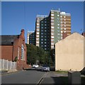 East on Himley Street towards Clent Court flats, Dudley