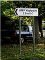 HMP Highpoint (South) sign