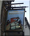 Sign for the Woolpack pub, Almondbury