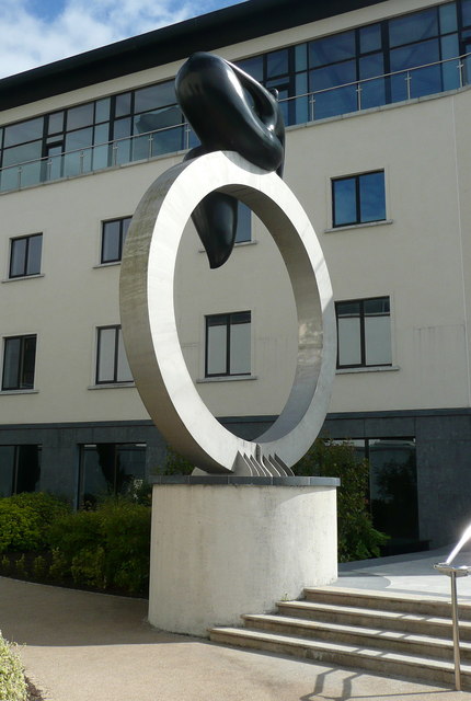 Sculpture in the walkway from Carlow Castle to the river