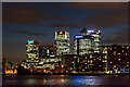 Canary Wharf from the River Thames