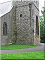 Maltby - St Bartholomews Church - base of tower - from NW