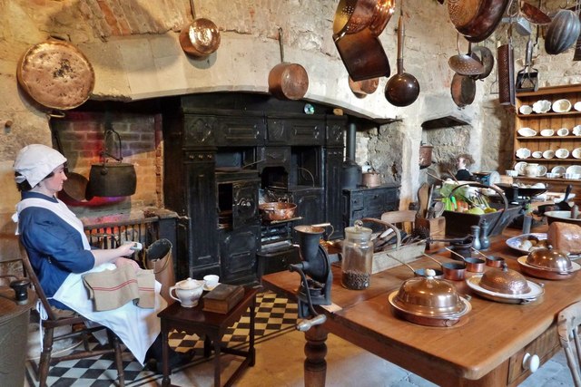 Victorian Kitchen display at Lulworth Castle