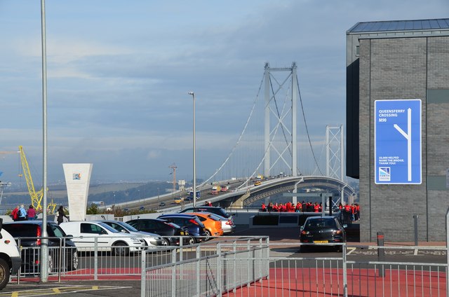 Forth Road Bridge from the viewing area car park