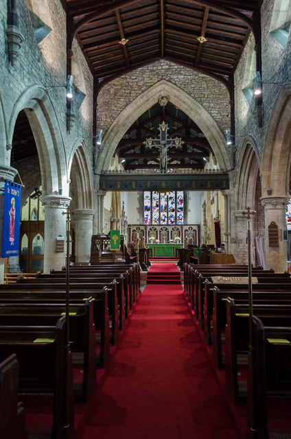 Interior, St John the Evangelist church, Washingborough