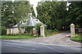 Lodge at entrance to Thorp Perrow Arboretum