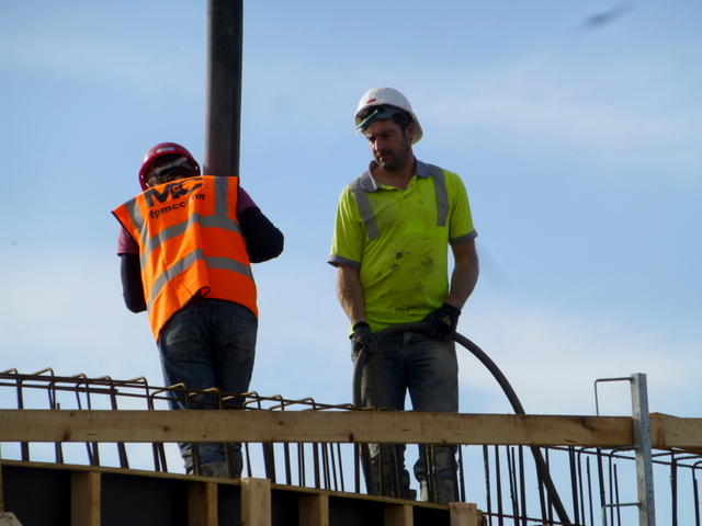 Construction workers, OASIS Project, Omagh