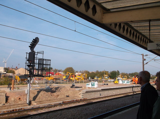 Building a new platform at Peterborough rail station