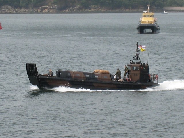 Landing Craft on Plymouth Sound © Graham Robson :: Geograph Britain and ...